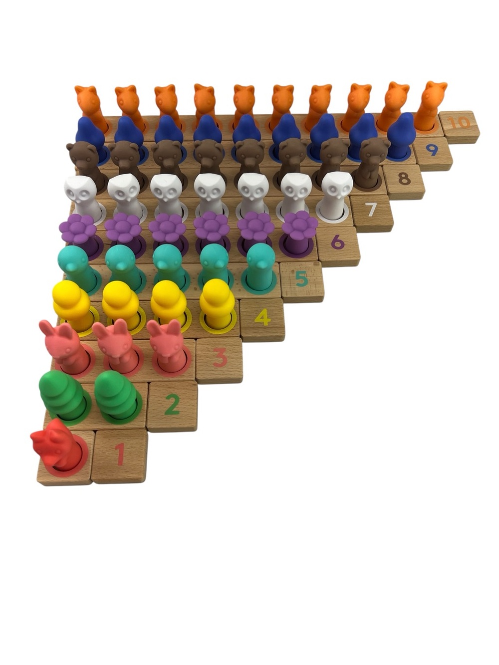 Lovevery Math Bars & Number Tiles & Number Sense Nature Counters Montessori Toys
